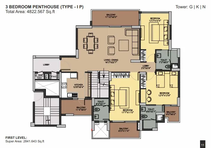 Ambience Creacions penthouse plan 1