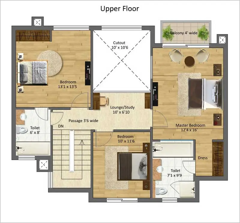 BPTP Mansions Park Prime penthouse plan 2