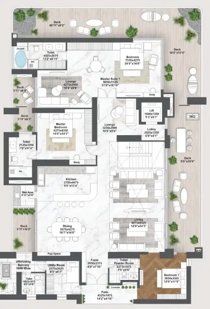 Elan The Emperor penthouse plan 3