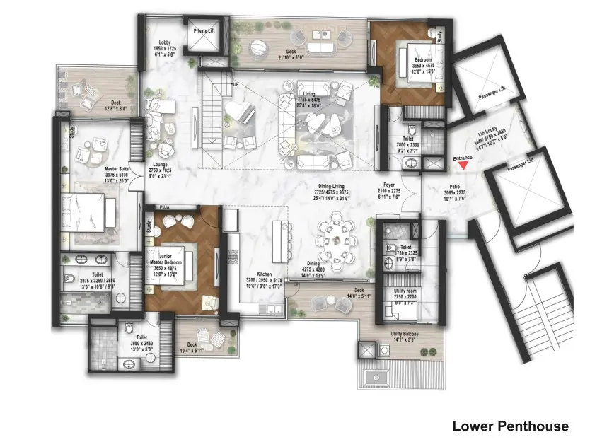 Elan the Statement penthouse plan 3