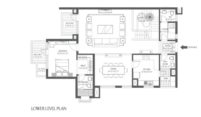 Emaar MGF The Palm Drive penthouse plan 3