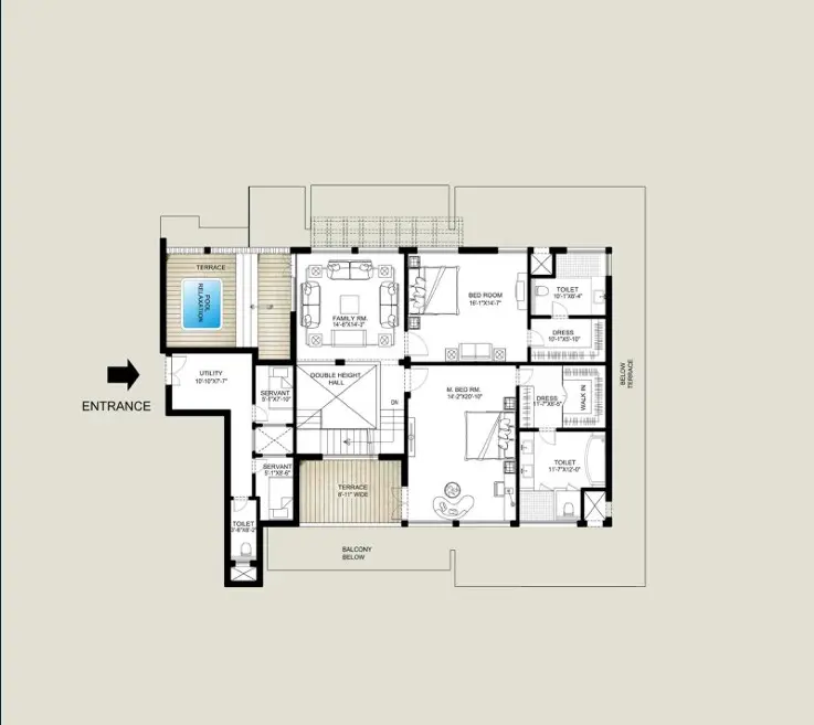 Emaar The Palm Springs penthouse plan 2