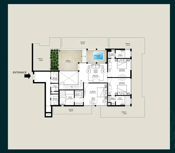 Emaar The Palm Springs penthouse plan 2