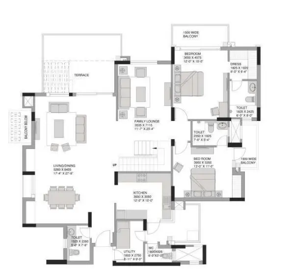 Experion The Heartsong penthouse plan 3
