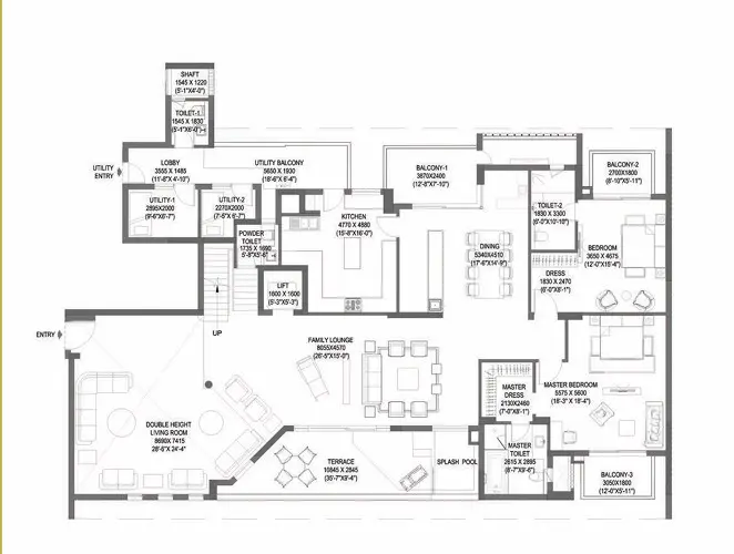 Experion Windchants penthouse plan 1