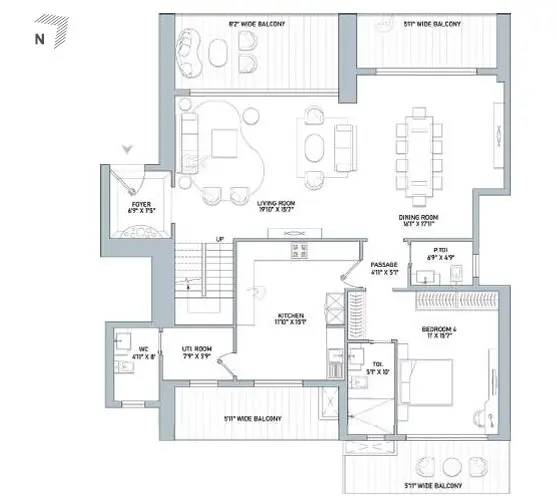 Indiabulls Estate and Club penthouse plan 3