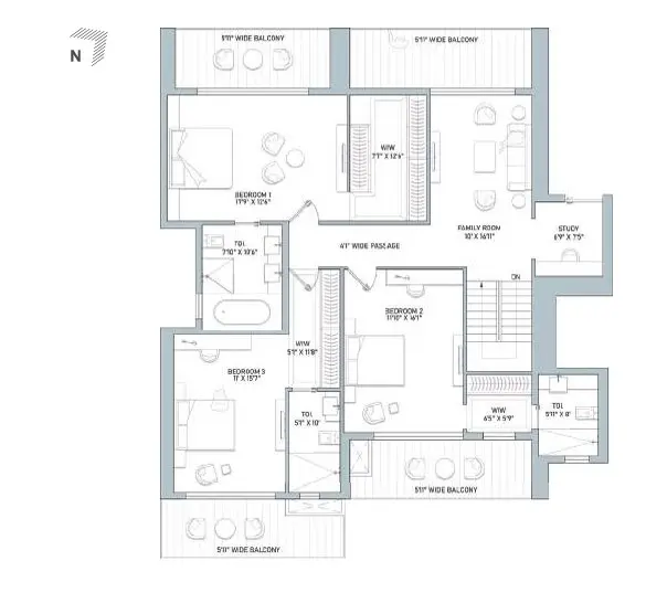 Indiabulls Estate and Club penthouse plan 2