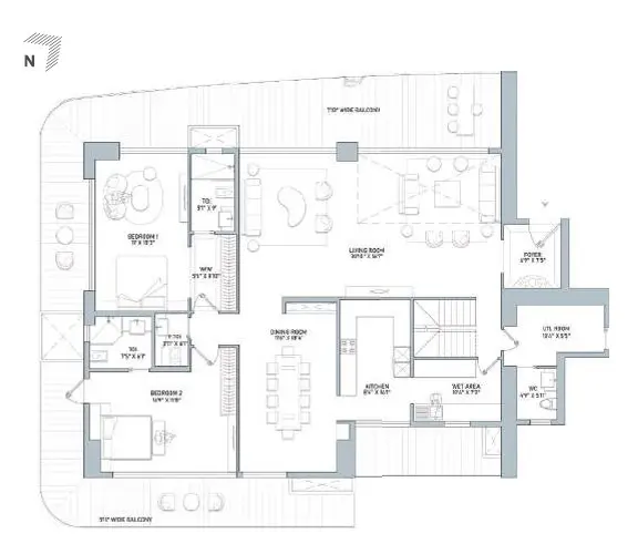 Indiabulls Estate and Club penthouse plan 3