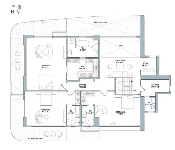 Indiabulls Estate and Club penthouse plan 2