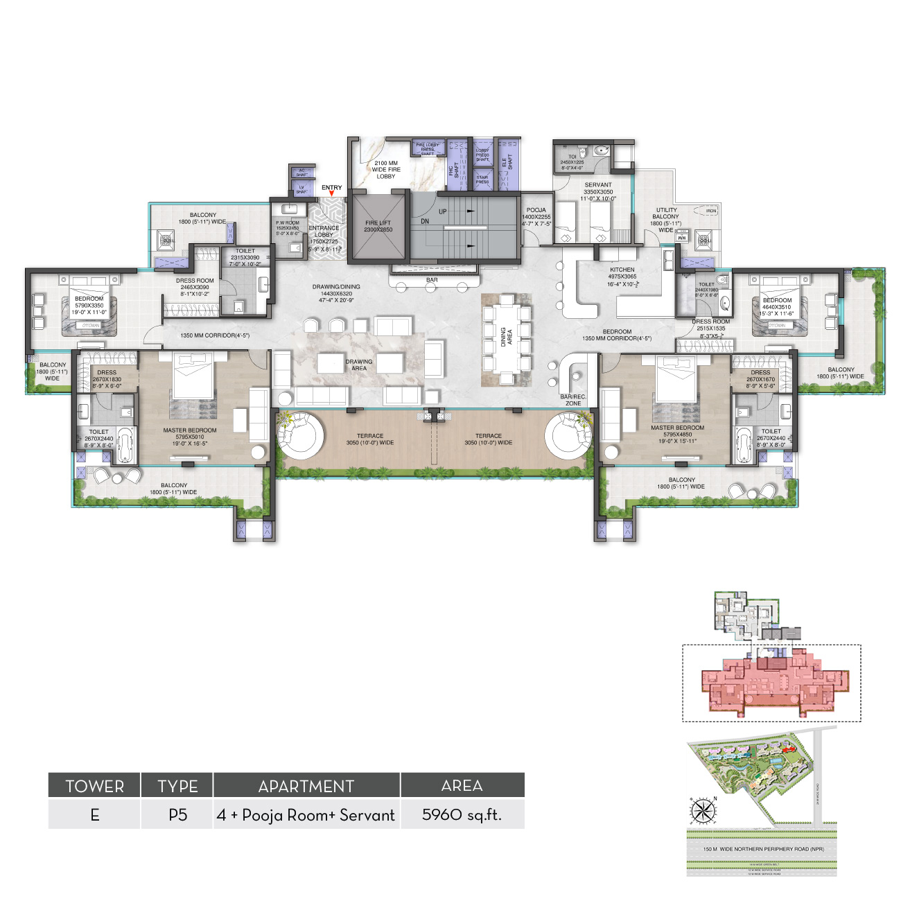 M3M Mansion penthouse plan 4