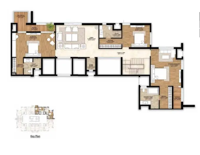 Mahindra Luminare penthouse plan 2