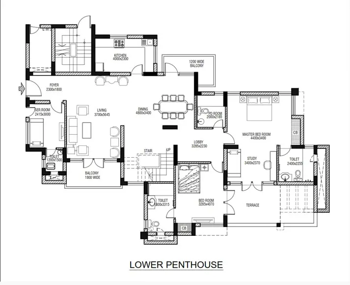 Orchid Petals penthouse plan 2