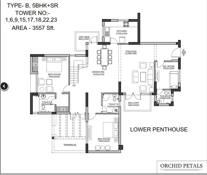 Orchid Petals penthouse plan 1