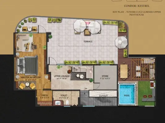 Oxirich Chintamanis penthouse plan 2