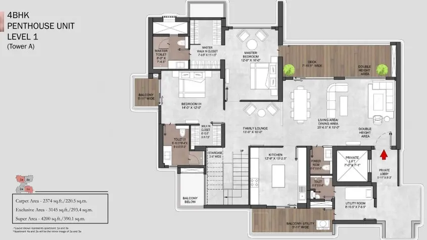 Silverglades The Legacy penthouse plan 1