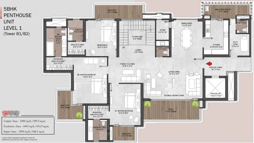 Silverglades The Legacy penthouse plan 1