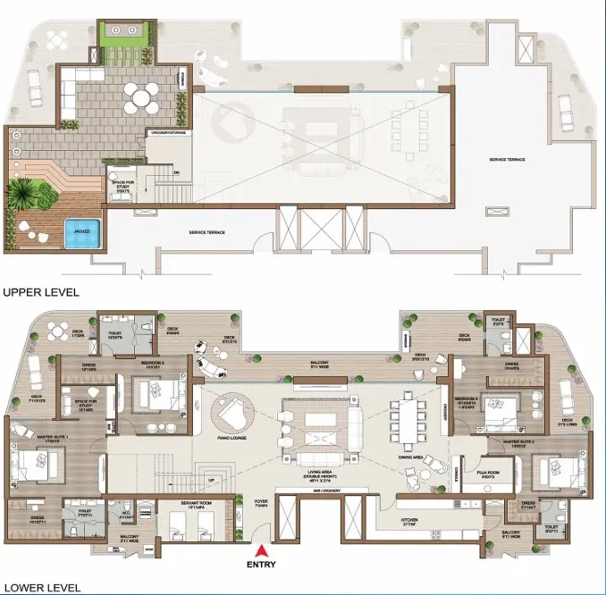 Smartworld One DXP penthouse plan 1